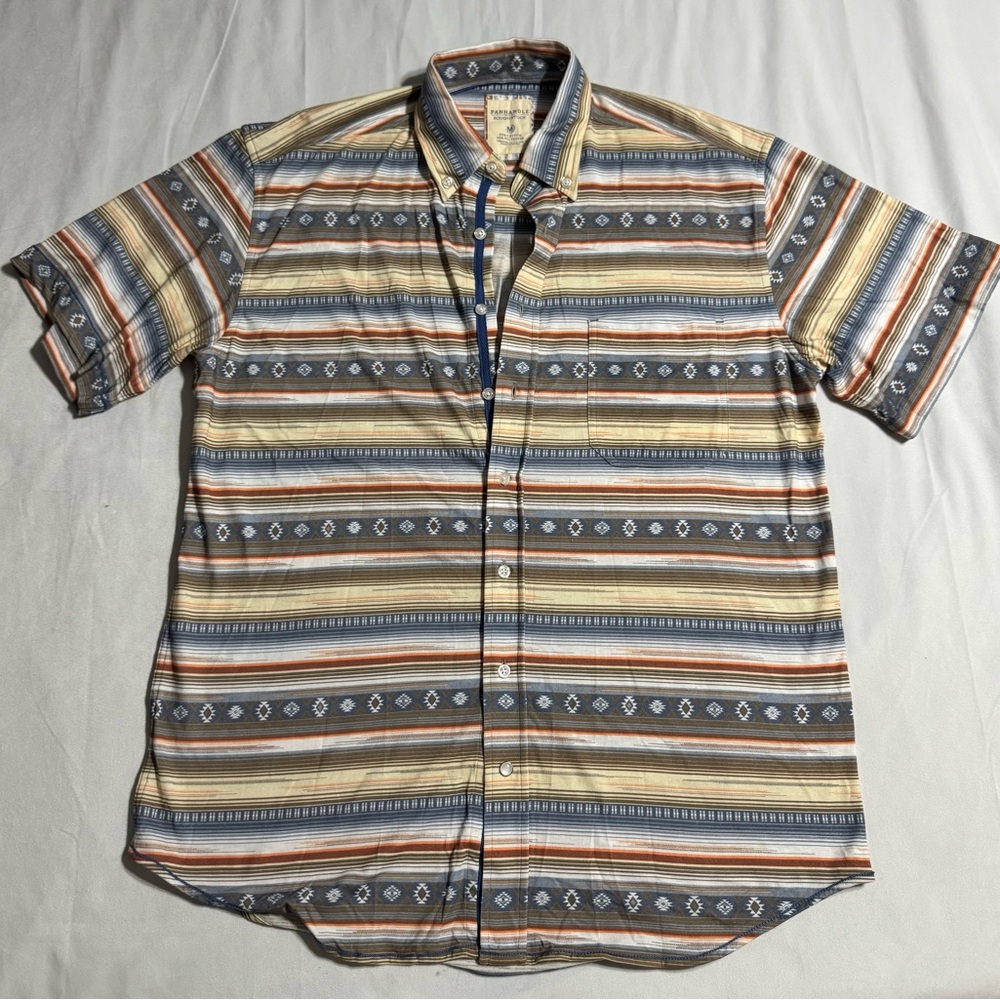 Men's Striped Panhandle Shirt in Earth Tones